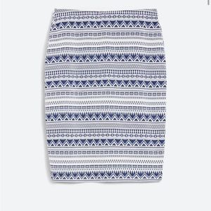 RD Style Adele Pencil Skirt - Navy and White Print - Petite Large